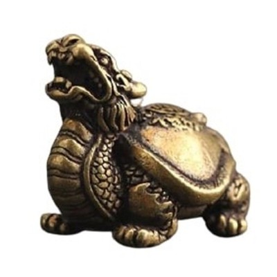 Petite Statue Tortue Dragon de la Réussite (cuivre)