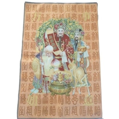 Grand Tangka Tapisserie Les 3 Sages Protecteurs