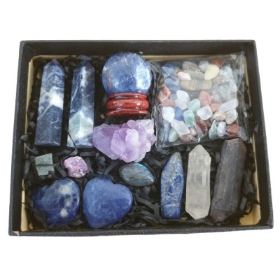 Coffret Chakra ensemble en Sodalite