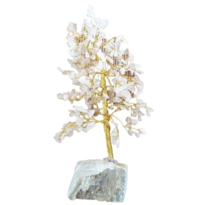 Grand Arbre à Pierres en Quartz rose