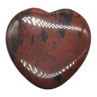 Coeur en Obsidienne Acajou 30mm