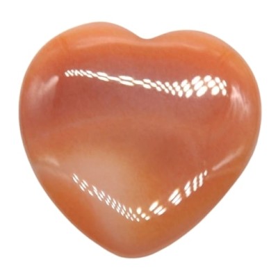 Coeur en Agate Cornaline 30mm