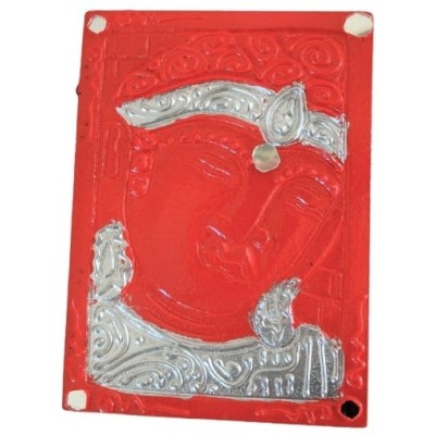 Boite Bouddha rouge et argent 15cm