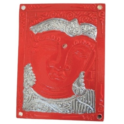 Boite Bouddha rouge et argent 24cm