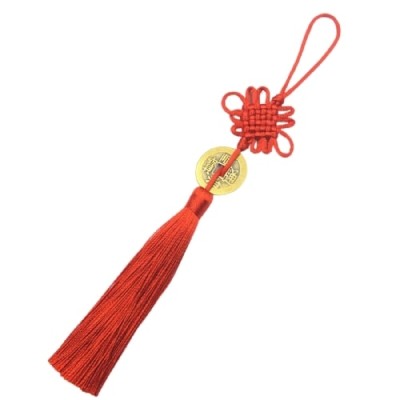 Grand Talisman Feu rouge Pièce de Monnaie Chinoise