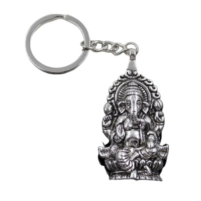 Porte Clés Ganesh argenté