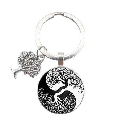 Porte Clés Arbre de Vie Sagesse Yin Yang