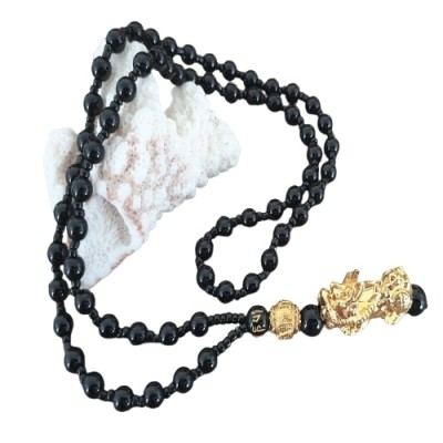 Suspension Pendentif Pi Yao Mala Obsidienne