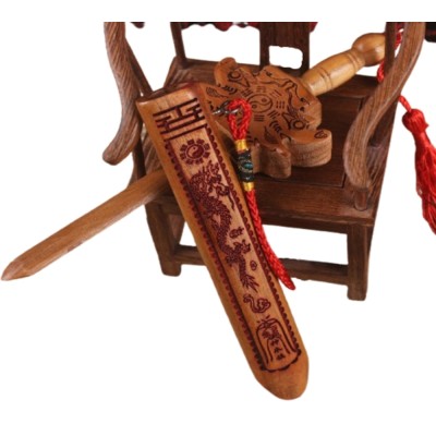 Suspension Epée des 7 Etoiles Yin Yang 22cm