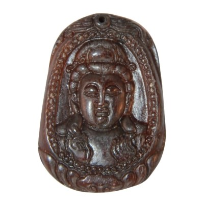 Pendentif Bouddha en Jade brun