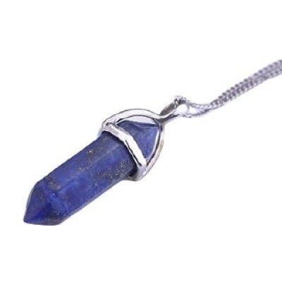 Collier Pendentif Prisme en Lapis Lazuli