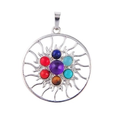 Pendentif Soleil des 7 Chakras