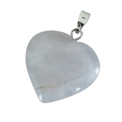 Pendentif Coeur en Quartz rose