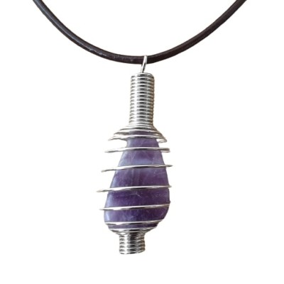 Pendentif Spirale en Améthyste