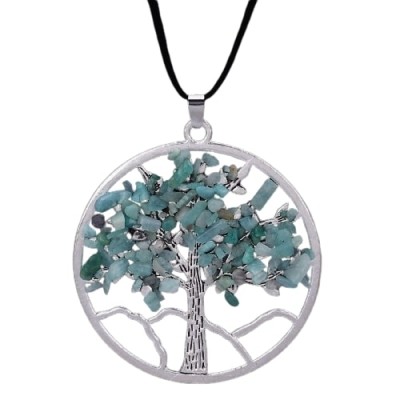 Pendentif Arbre de vie en Aventurine verte