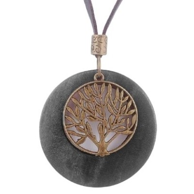 Collier Arbre de vie noir