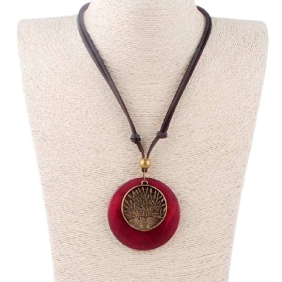 Collier Arbre de Vie rouge