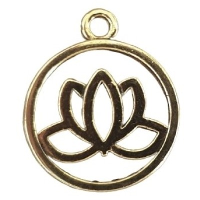 Pendentif Fleur de Lotus de la Santé dorée
