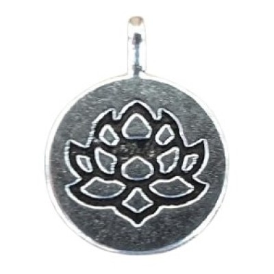 Pendentif Lotus argenté