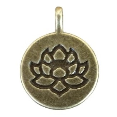 Pendentif Lotus bronze