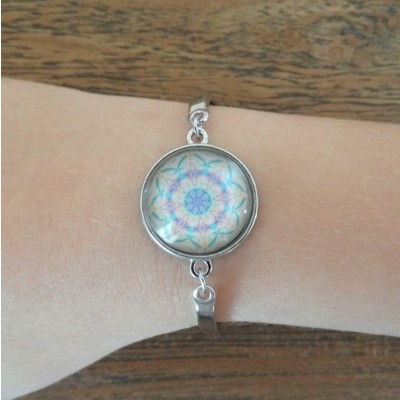 Bracelet Lakshmi Yantra Mandala rose