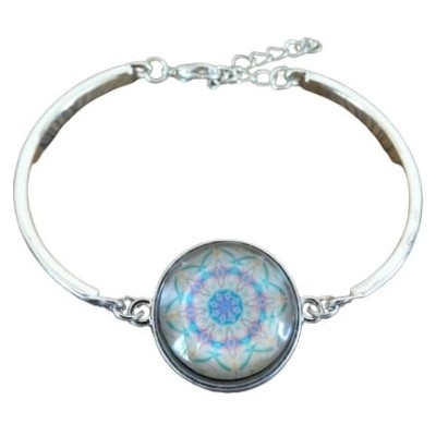 Bracelet Lakshmi Yantra Mandala rose