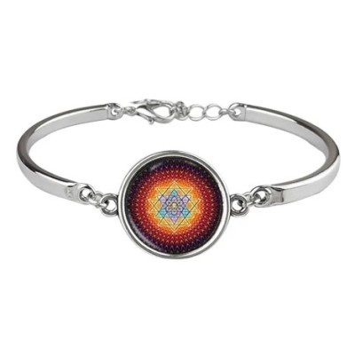 Bracelet Sri Yantra Mandala rouge