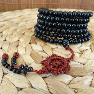 Grand Bracelet de Prières Tibétain noir