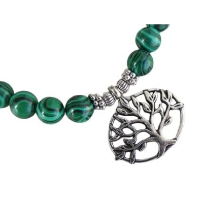 Bracelet Arbre de Vie en Malachite