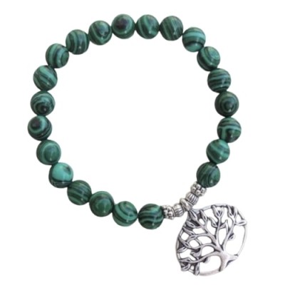 Bracelet Arbre de Vie en Malachite