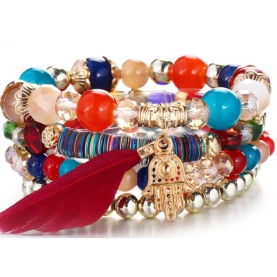 Bracelet Talisman Perles multicolores