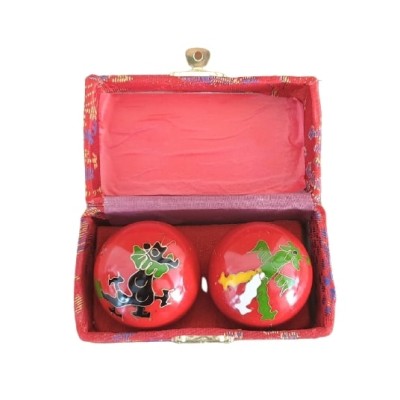 Boules Qi Gong Dragons rouges