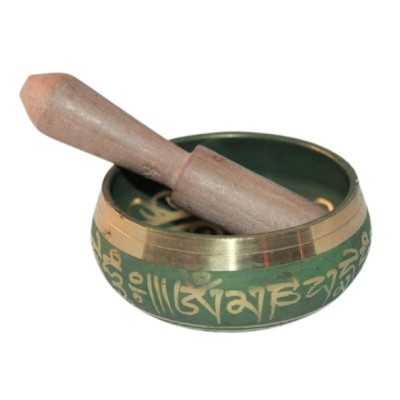 Bol chantant Tibétain vert