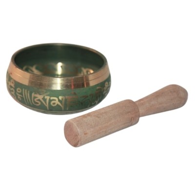 Bol chantant Tibétain vert