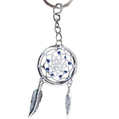 Porte Clés Attrape Rêves bleu