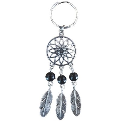 Porte Clés Attrape Rêves 3 Perles noires