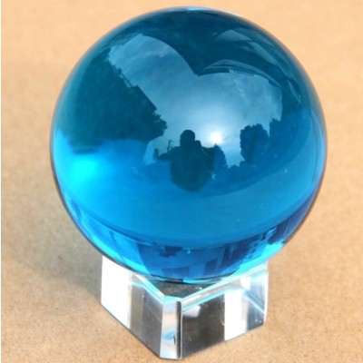 Socle et Boule de Cristal turquoise 40mm