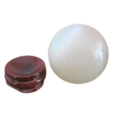 Boule d'Oeil de Chat blanc 40mm