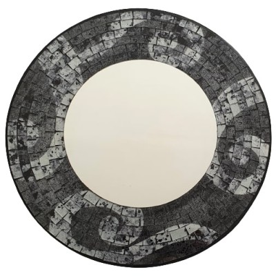Miroir Abstrait Mosaïque 40cm