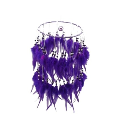 Grand Attrape Rêves Plumes violettes