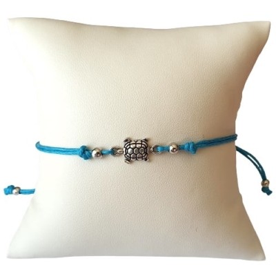 Bracelet Turquoise Tortue argentée