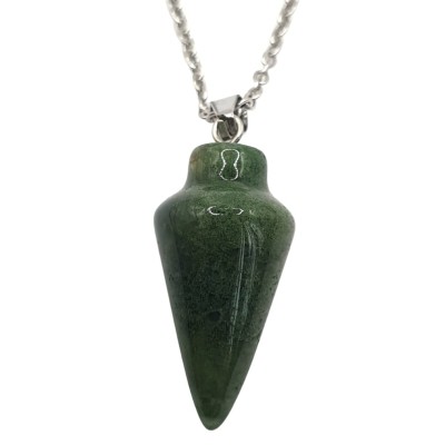 Collier Pendule en Jaspe Sanguin