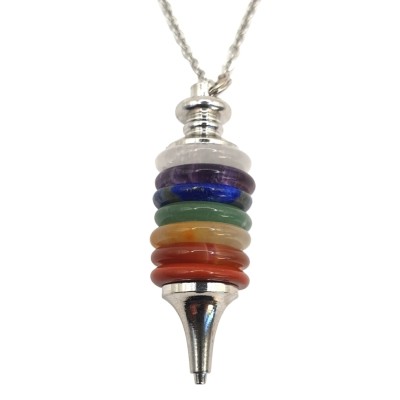 Pendentif Pendule Roue des 7 Chakras