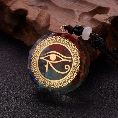 Collier Orgonite Chakras Oeil d'Horus 