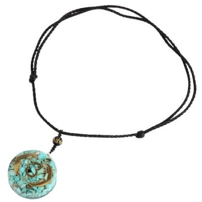 Collier Orgonite Chakras Ajna, Turquoise