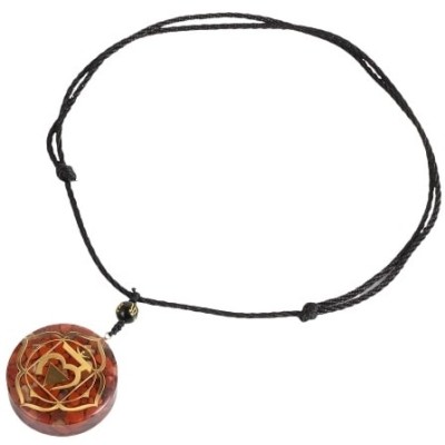 Collier Orgonite Chakras Muladhara, Jaspe rouge