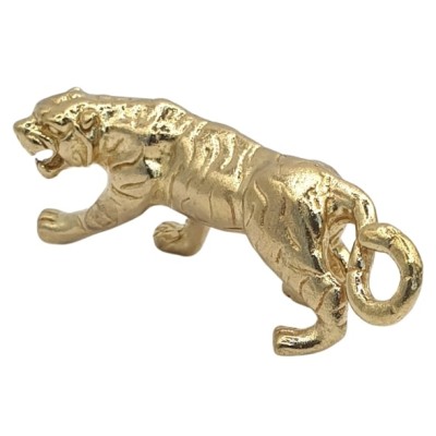 Statue Tigre Blanc Protecteur cuivre doré