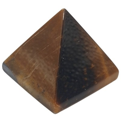Pyramide en Oeil de Tigre marron 30mm 