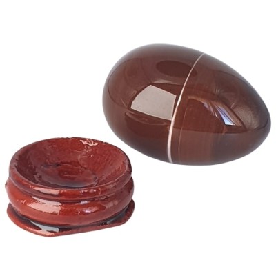 Oeuf en Agate rouge 45mm