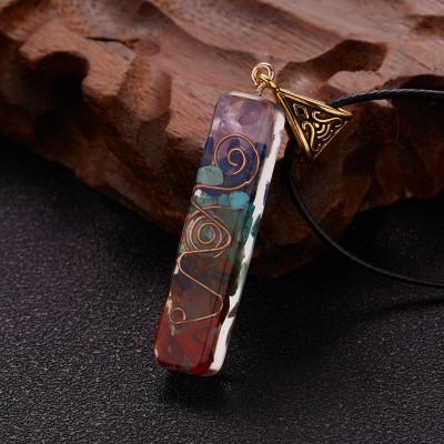 Collier Orgonite Chakras Baton Energie